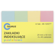ZAKŁADKI INDEKSUJĄCE PAPIEROWE 4 kol.  50X20/40