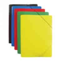 TECZKA Z GUMKĄ A-4 PLASTIKOWA Niebieska opak. 6 szt.