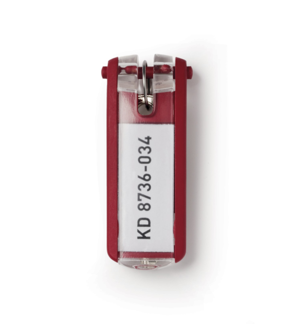 ZAWIESZKA DO KLUCZY DURABLE CZERWONA opak. 6 szt.