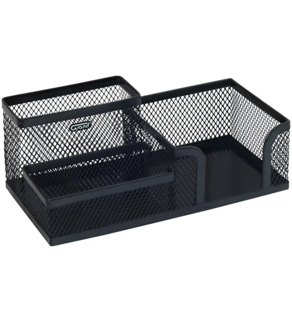 PRZYBORNIK METAL 3 komory MW218 czarny