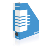 POJEMNIK NA CZASOPISMA ŚCIĘTY TEKTURA NIEBIESKI 100MM opak.10 szt.