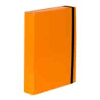 TECZKA Z GUMKĄ A-4/5CM CARIBIC Pomarańczowa