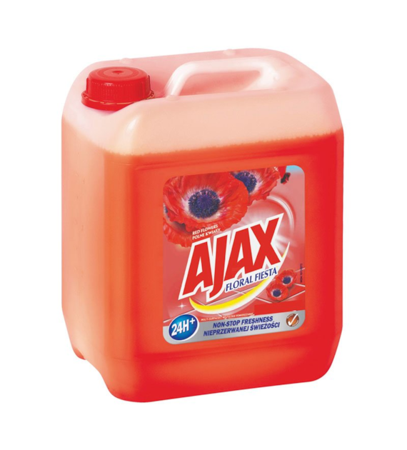 PŁYN DO PODŁOGI AJAX 5 Litrów Czerwony  Polne Kwiaty  kart. 2 szt