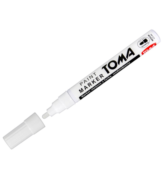 MARKER OLEJOWY TOMA 2,5mm BIAŁY opak. 12 szt.