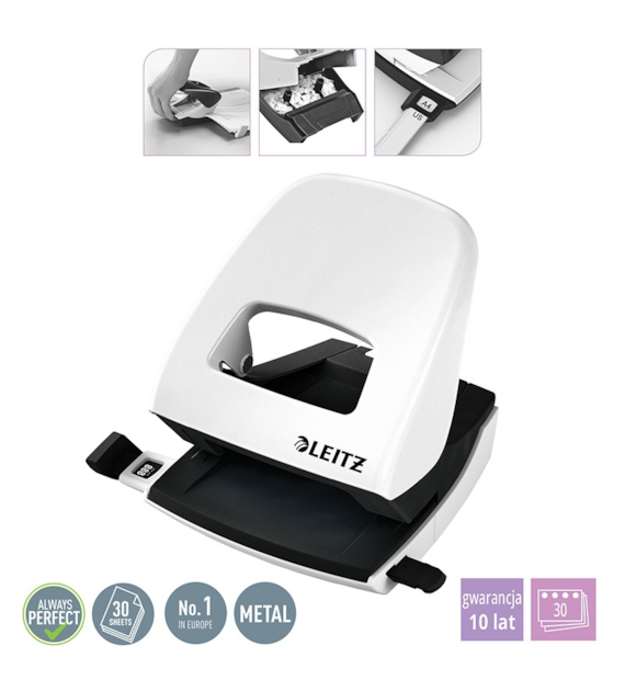 DZIURKACZ 30/K.LEITZ PERŁOWY BIAŁY