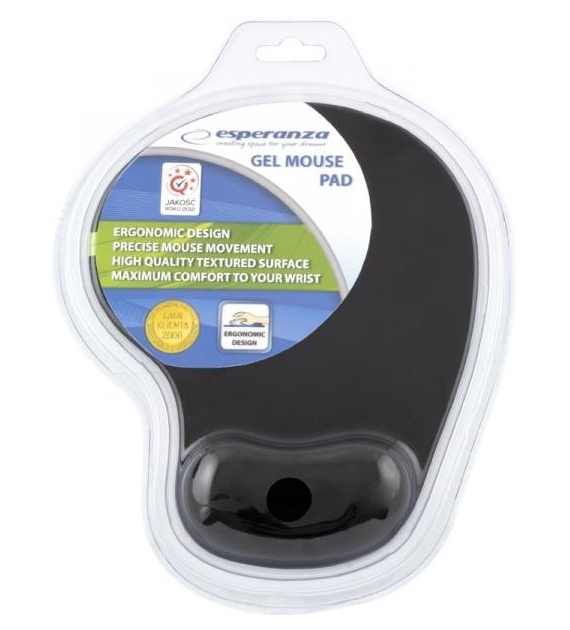 PODKŁADKA POD MYSZ I NADGARSTEK  Żelowa  Czarna