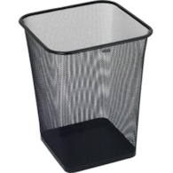 KOSZ NA ŚMIECI METAL 18L SIATKA kwadrat GR-017 CZARNY