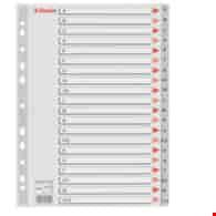 PRZEKŁADKI A-4/A-Z ESSELTE Plastikowe Szare