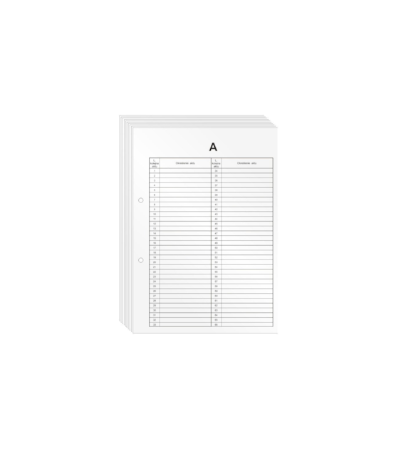 WKŁAD DO AKT OSOBOWYCH CZĘŚĆ  A