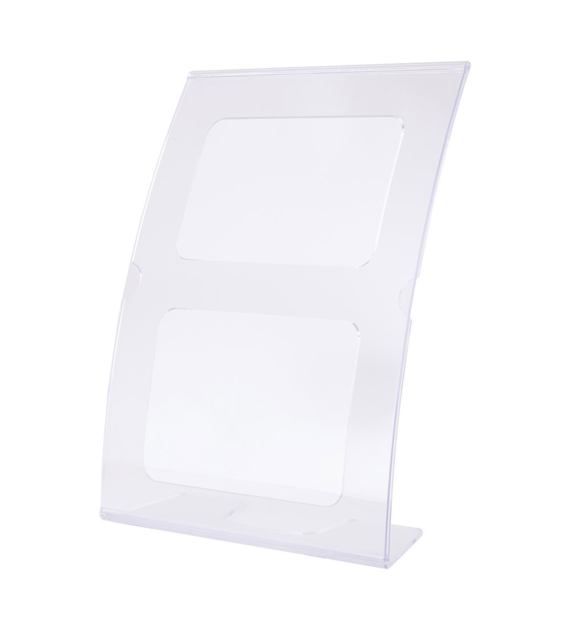 STOJAK NA ULOTKI A-4 WYPUKŁY PION PRZEZROCZYSTY