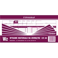 WZ WYDANIE MAT. 2/3 A-4  11 poz  TYPOGRAF opak. 5 bl.