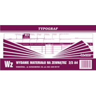 WZ WYDANIE MAT. 2/3 A-4  11 poz  TYPOGRAF opak. 5 bl.