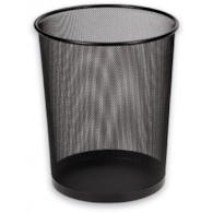 KOSZ NA ŚMIECI METAL 19l. SIATKA okrągły czarny