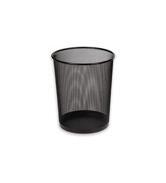KOSZ NA ŚMIECI METAL 19l. SIATKA okrągły czarny