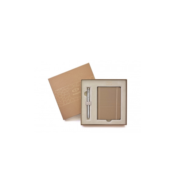 KOMPLET PARKER URBAN PIÓRO PREMIUM SILVER +NOTES BRĄZOWY