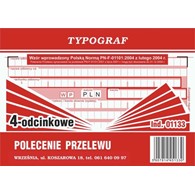 POLECENIE PRZELEWU A-6 1+3 TYPOGRAF opak. 5 szt.