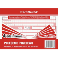 POLECENIE PRZELEWU A-6 1+3 TYPOGRAF opak. 5 bl.
