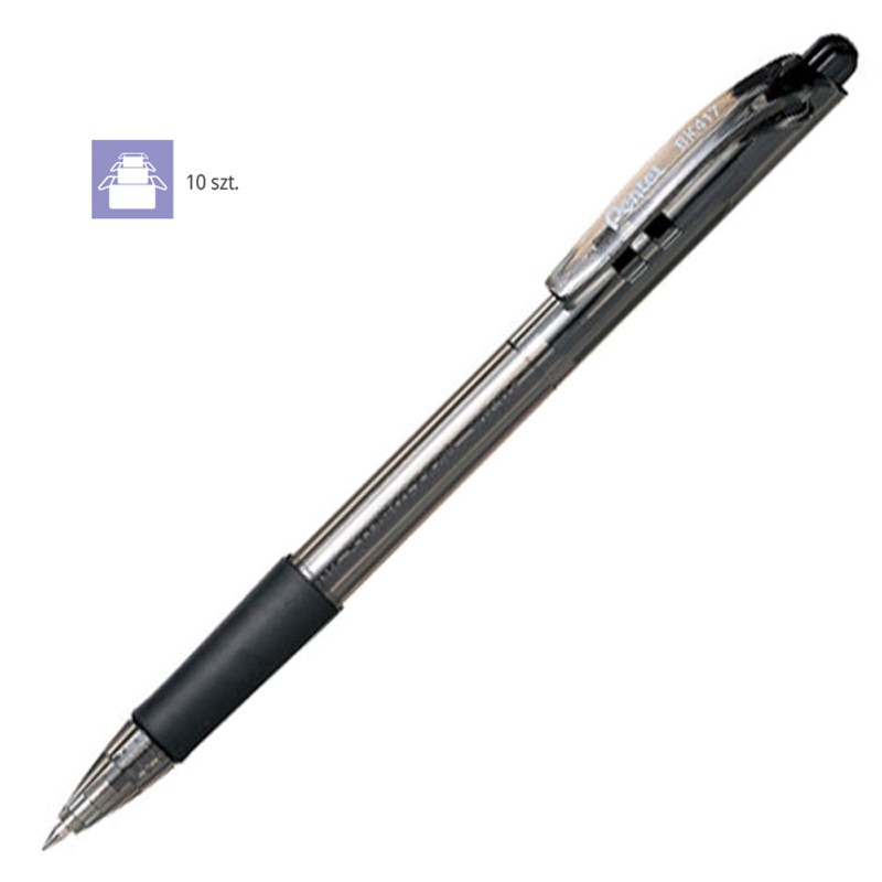 DŁUGOPIS PENTEL BK417 Czarny Automat opak. 10 szt. ( BKS7E )