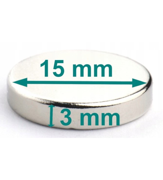 MAGNES NEODYMOWY MW 15x3/N38