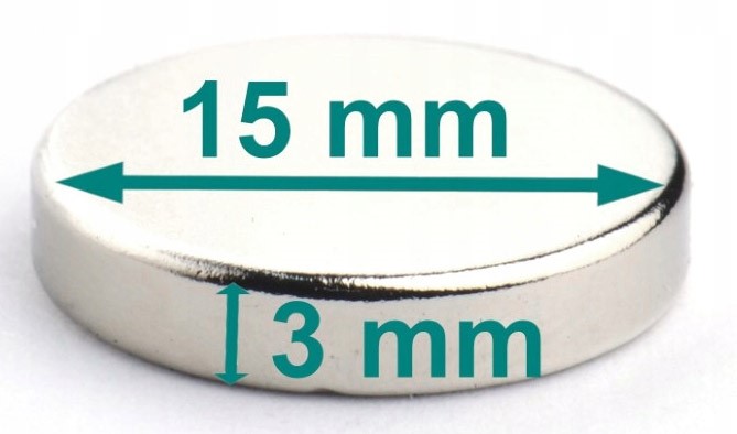 MAGNES NEODYMOWY MW 15x3/N38