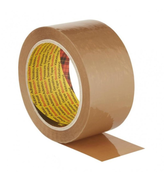 TAŚMA KLEJĄCA PAKOWA BRĄZOWA 371 SCOTCH  50mm / 66 m klej kauczuk  50mm/66 m opak. 6 szt.
