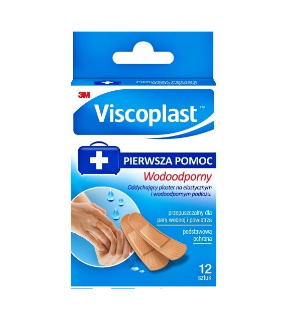 PLASTRY OPATRUNKOWE WODOODPORNE Viscoplast opak. 12 szt.