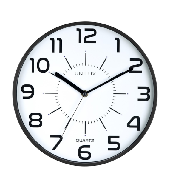ZEGAR ŚCIENNY UNILUX POP CZARNY  Średnica 29cm