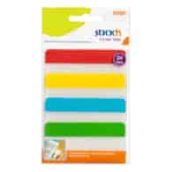 ZAKŁADKI INDEKSUJĄCE PLASTIKOWE 4 KOL. 38X76 NEON