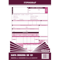 KARTA DROGOWA A-5 SM-101 opak. 5 bl.
