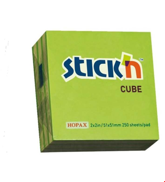 NOTES SAMOPRZYLEPNY 51X51/250k ZIEL/ŻÓŁTY STIC'N opak. 12 szt.