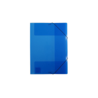 TECZKA KOPERTA A-4 PP Z GUMKĄ NIEBIESKA TRANSPARENTNA