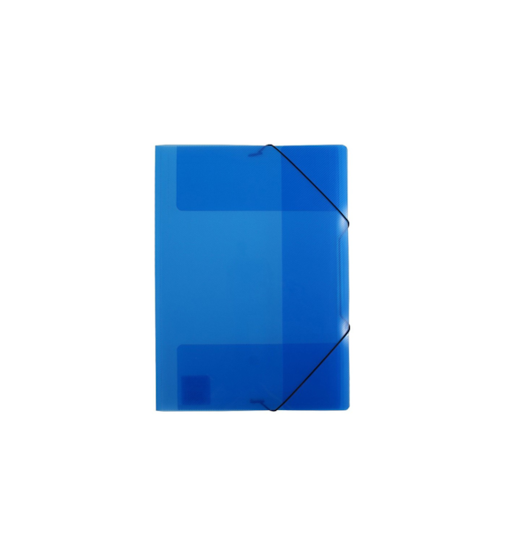 TECZKA KOPERTA A-4 PP Z GUMKĄ NIEBIESKA TRANSPARENTNA