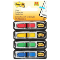 ZAKŁADKI INDEKSUJĄCE PLASTIKOWE 4 KOL. 12X43/24 684-ARR3 STRZAŁKI POST-IT