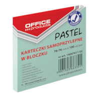 NOTES SAMOPRZYLEPNY 76X76 OFFICE ZIELONY opak. 12 szt.