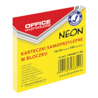 NOTES SAMOPRZYLEPNY 76X76 NEON ŻÓŁTY  opak. 12 szt.