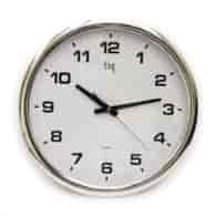 ZEGAR ŚCIENNY 851A Srebrny Średnica 40cm