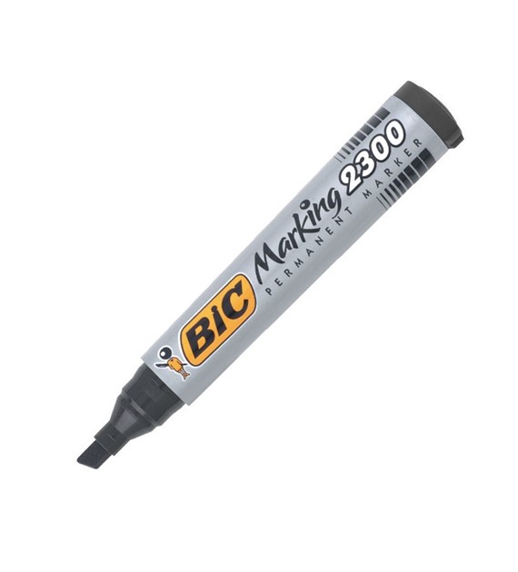 MARKER PERMANENT BIC ŚCIĘTY CZARNY opak. 12 szt.