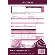 KARTA DROGOWA A-5 SM-101 NUMEROWANA