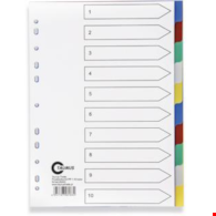 PRZEKŁADKI A-4/10 PLASTIK Kolorowe