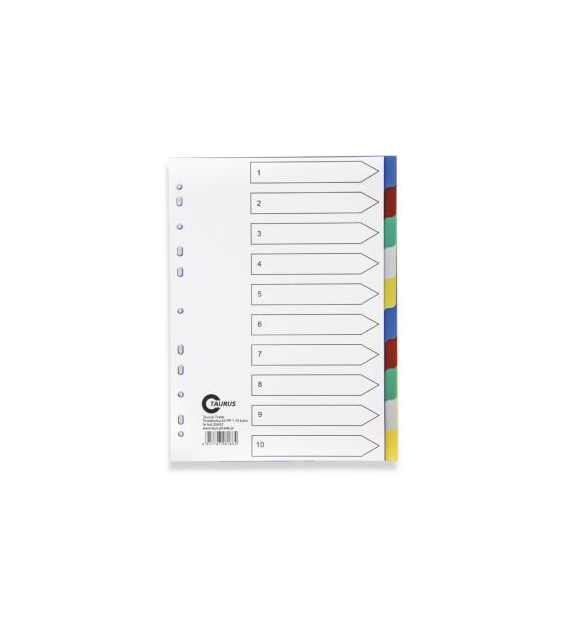 PRZEKŁADKI A-4/10 PLASTIK Kolorowe