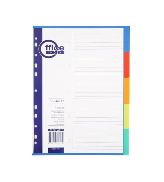 PRZEKŁADKI A-4/5 PLASTIK Kolorowe