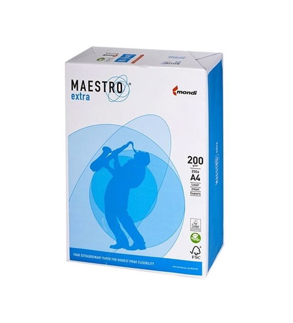 PAPIER KSERO MAESTRO EXTRA A-4 200G/250  kart. 4 ryzy