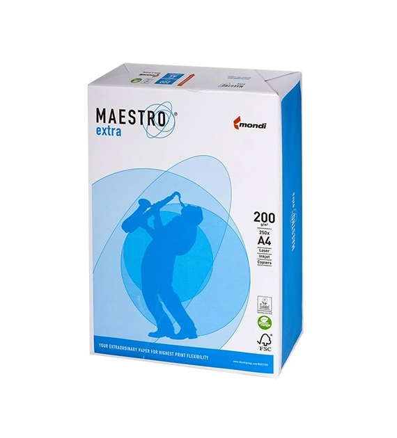 PAPIER KSERO MAESTRO EXTRA A-4 200g/250  kart. 4 ryzy