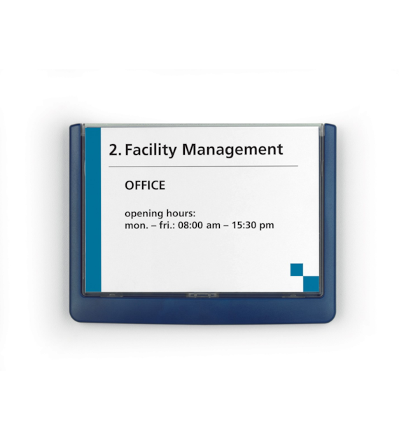 TABLICZKA INFORMACYJNA 149X105,5 CLICK SIGN NIEBIESKA