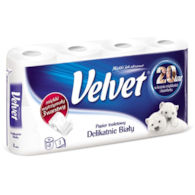 PAPIER TOALETOWY BIAŁY VELVET 3 warst. opak. 8 rolek