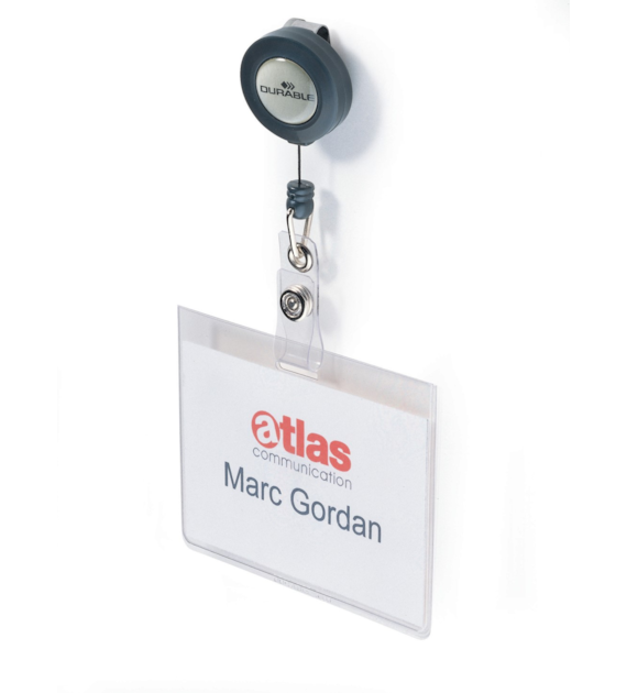 IDENTYFIKATOR Z MECHANIZMEM ŚCIĄGAJĄCYM 90X60MM opak. 10 szt.