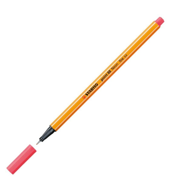 CIENKOPIS STABILO CZERWONY NEONOWY opak. 10 szt.