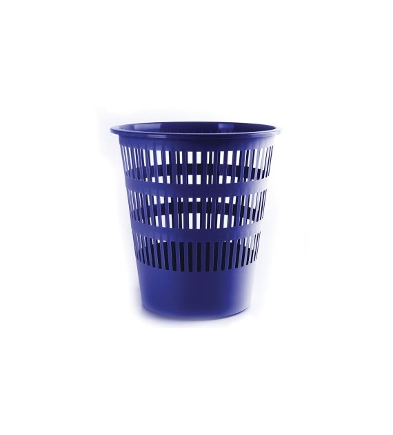 KOSZ NA ŚMIECI PLASTIK AŻUROWY 12L NIEBIESKI