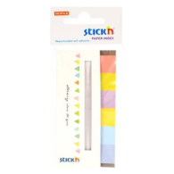 ZAKŁADKI INDEKSUJĄCE PAPIEROWE 6 KOL. 45X15/30 STICK'N NEON CANDY