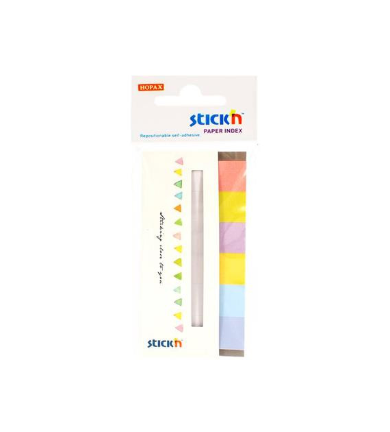 ZAKŁADKI INDEKSUJĄCE PAPIEROWE 6 KOL. 45X15/30 STICK'N NEON CANDY